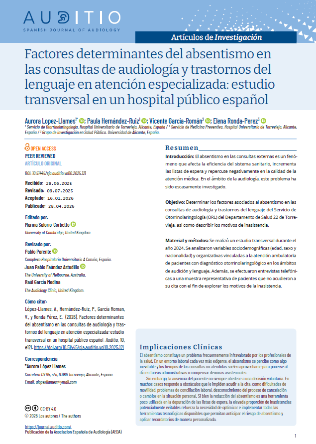 Portadilla Auditio e121 ES